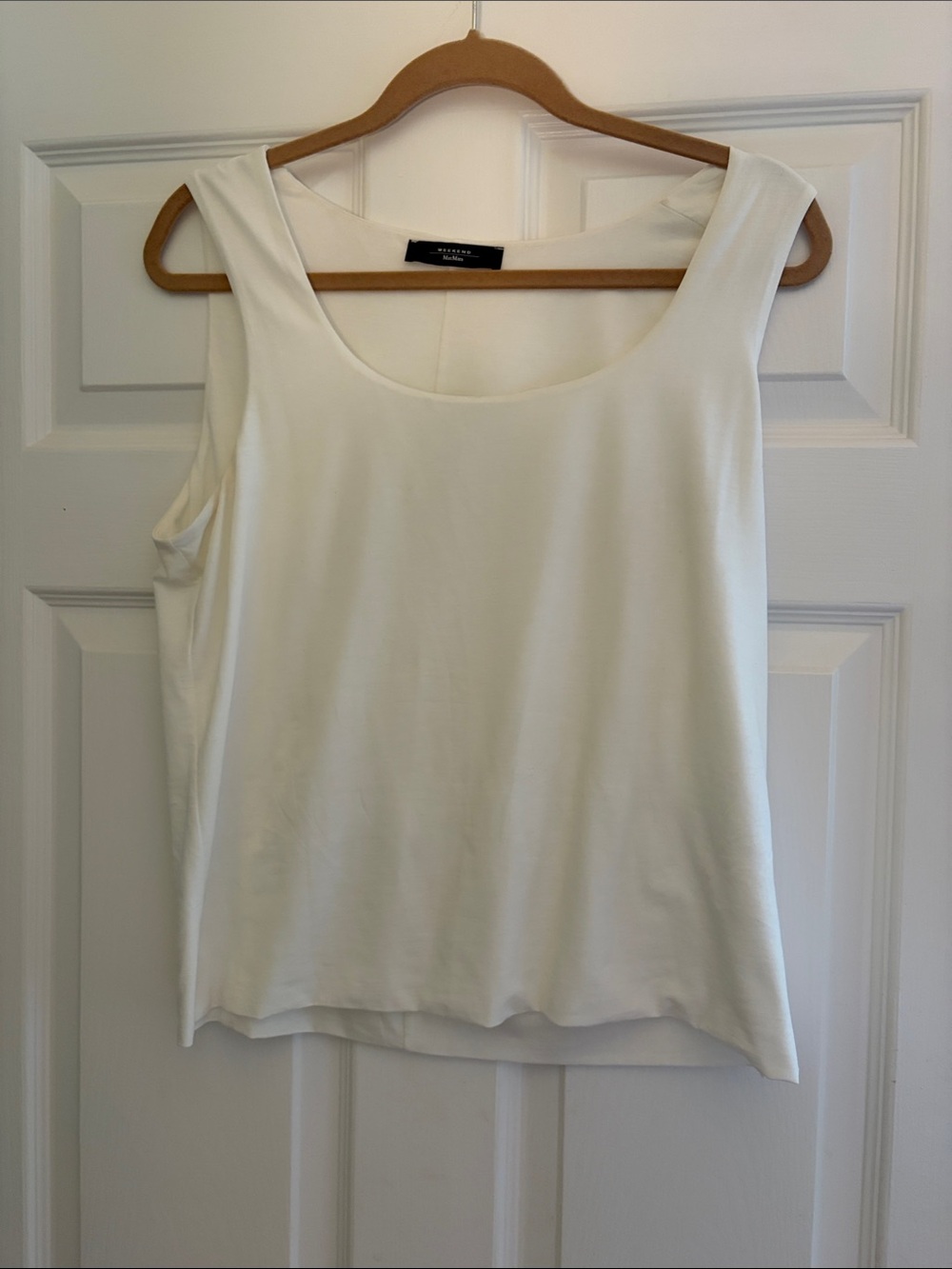 MaxMara Cream Scoop Neck Tank Top